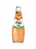 Wholesale Fruit Juice Basil seed drink Orange flavour in Gla